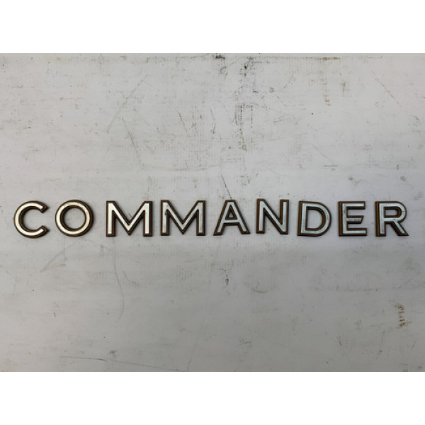 Letreiro Porta Dianteira Jeep Commander 2021 2025 Prata