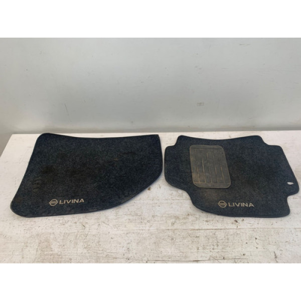 Par Tapete Dianteiro Nissan Livina 2009 2014 Preto