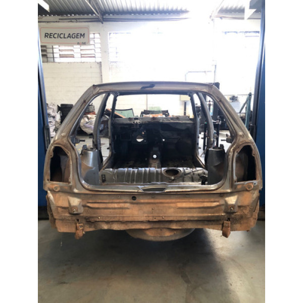 Caixote Traseiro Teto Carroceria Vw Gol G3 1998 2005 4p Cinza