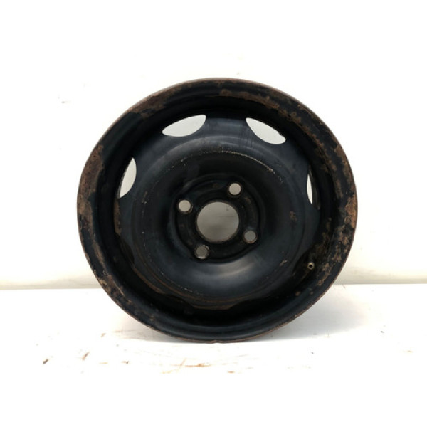 Roda Aro 13 4x100 Ferro Fiat Uno Mille 1995 2003 Detalhe Preto