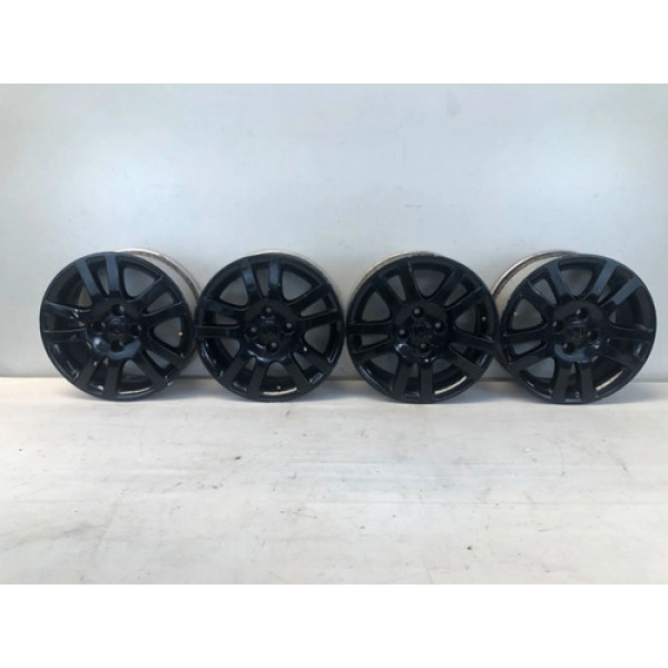 Jogo Roda Liga Aro 15 4x100 Honda Civic 2001 2006 Detalhe Verde