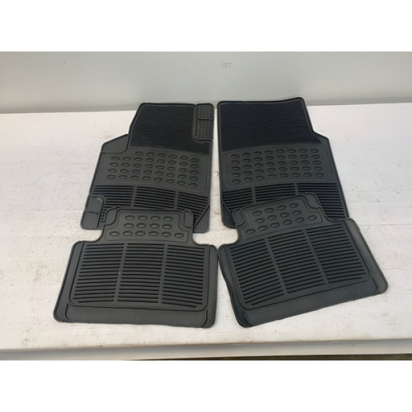 Kit Tapete Interno Borracha Renault Kwid 2017 2022 Preto