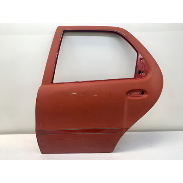 Porta Traseira Esquerda Fiat Palio 2001 2006 4 Portas Traseira Esquerda Vermelho