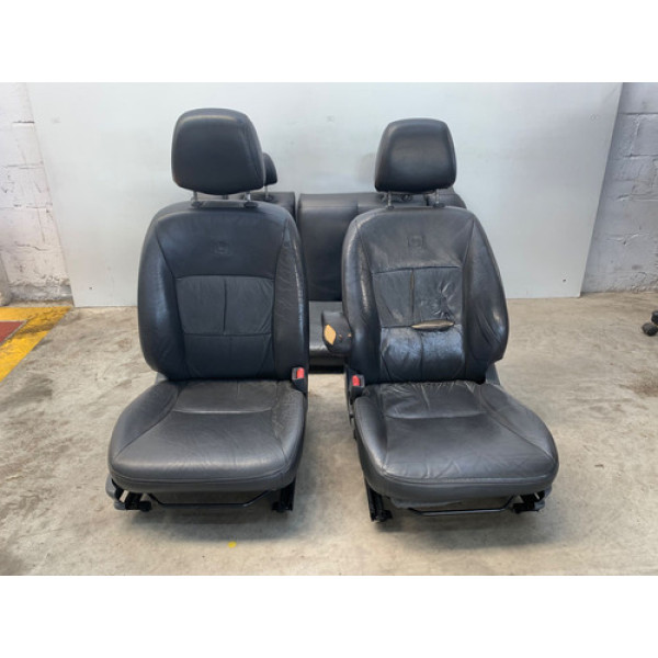 Jogo Banco Honda Civic 2001 2006 Couro Detalhe Preto