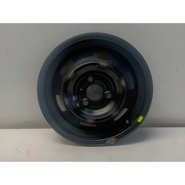 Roda Ferro Aro 14 3x100 Renault Kwid 2017 2023 Preto