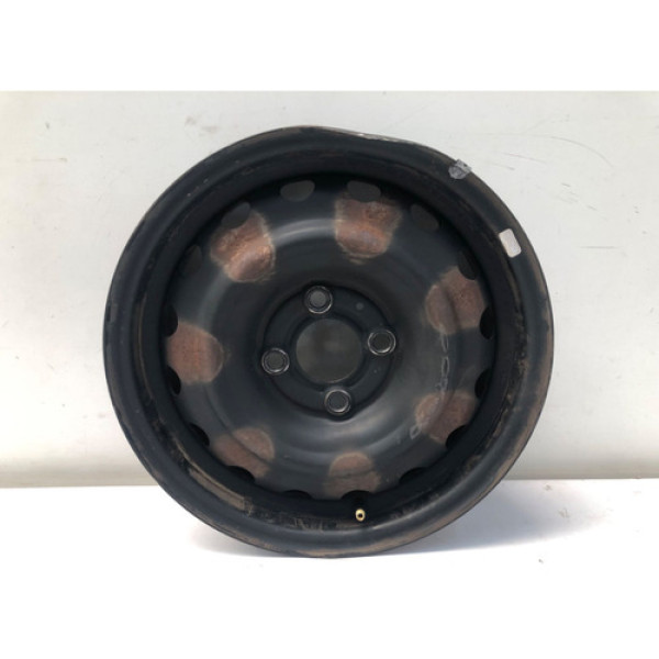 Roda Ferro Aro 14 4x100 Nissan Versa 2012 2019 Detalhe Preto