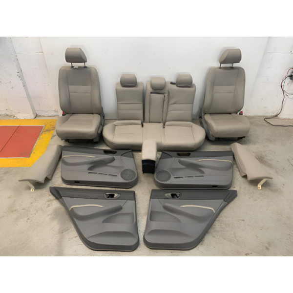 Kit Banco Interno Honda New Civic 2007 2011 Couro Detalhe Branco