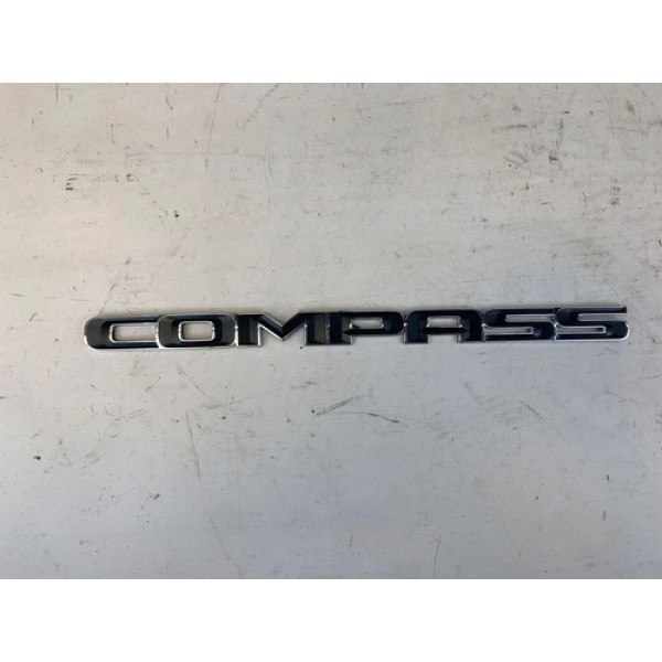 Logo Emblema Letreiro Porta Dianteira Jeep Compass 2016 2021 Preto