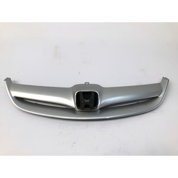 Grade Para Choque Dianteira Civic 2004 2006 Prata Prateado Brilhante