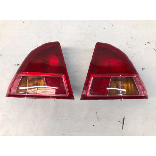 Par Lanterna Traseira Carroceria Civic 2001 2003 Paralelo Ambos Lados Vermelho