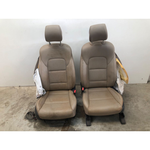 Par Banco Dianteiro New Tucson Gls 2017 2021 Couro Detalhe Bege