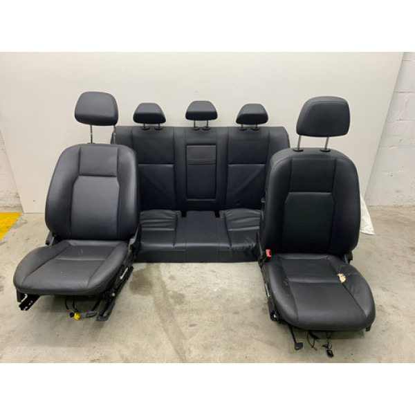 Jogo Banco Mercedes C180 2011 2012 Couro Detalhe Preto