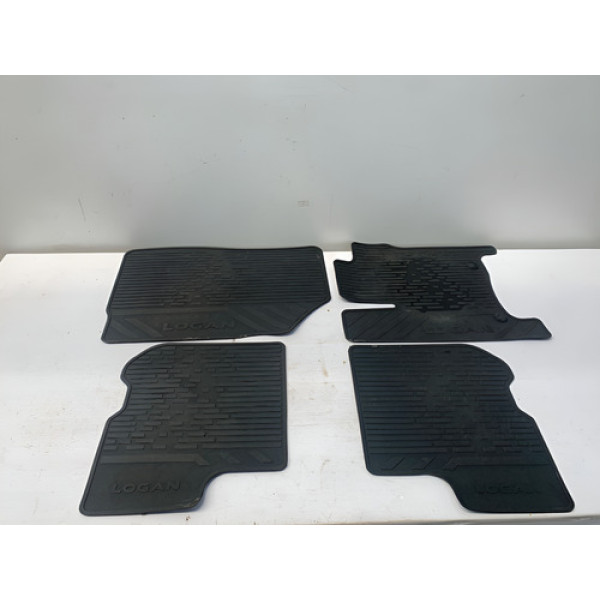 Jogo Tapete Original Renault Logan 2019 2024 Pvc Preto