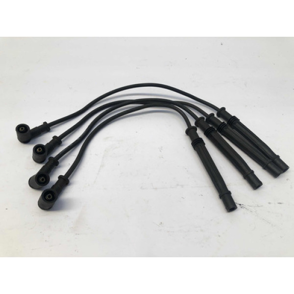 Jogo Cabo Vela Bobina Ignição Logan 1.0 16v 2007 2012 Preto