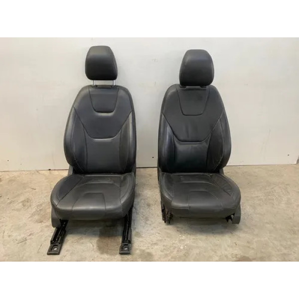 Jogo Banco Ford Fusion 2013 2016 Couro Preto