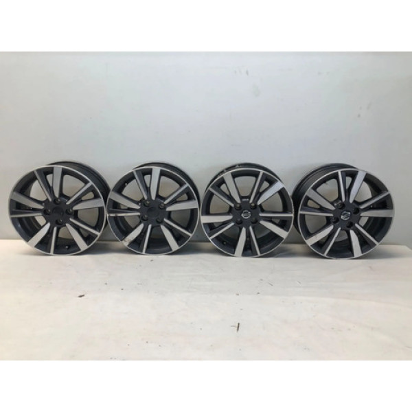 Jogo Roda Liga Aro 16 4x100 Nissan Versa 2015 2019 Detalhe Prateado