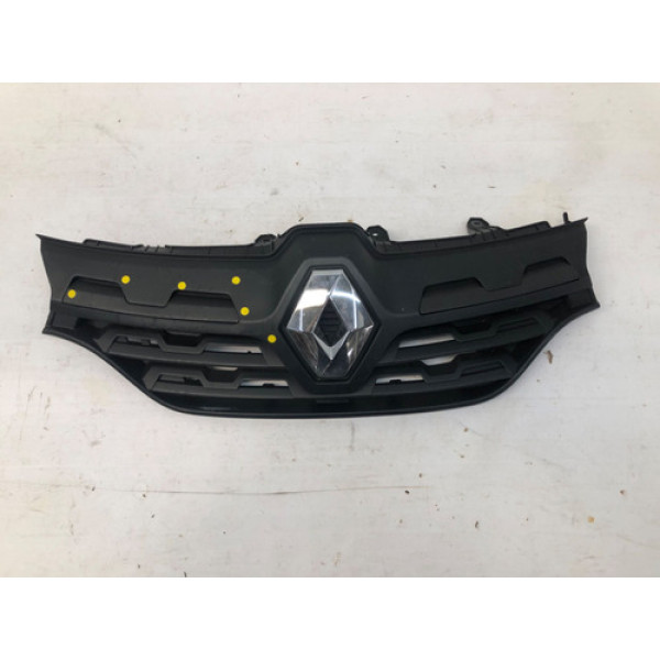 Grade Para Choque Dianteira Renault Kwid 2022 2025 Detalhe Preto Fosco