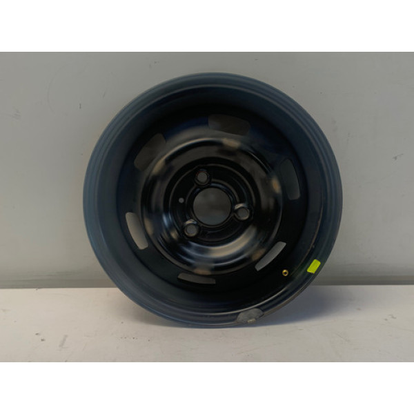 Roda Ferro Aro 14 3x100 Renault Kwid 2017 2023 Preto