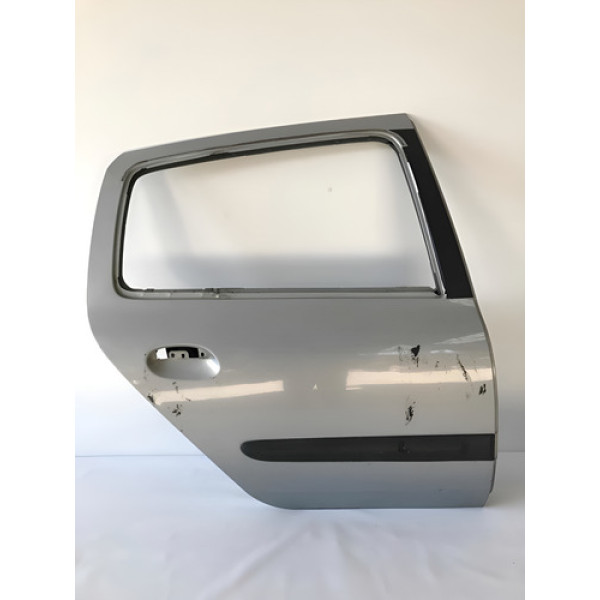 Porta Traseira Direita Renault Clio 2001 2011 Traseira Prateado