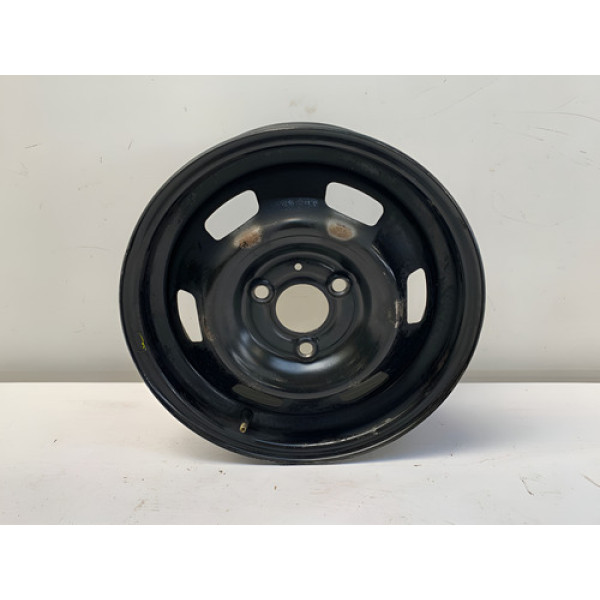 Roda Ferro Aro 14 3x100 Renault Kwid 1.0 Zen 2017 2022 Preto