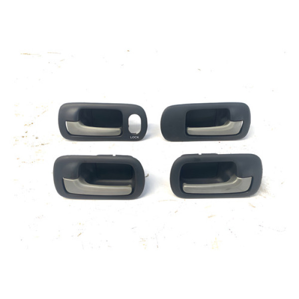 Jogo Maçaneta Interna Honda Civic 2001 2006 Prata Detalhe Prateado Dianteira/traseira