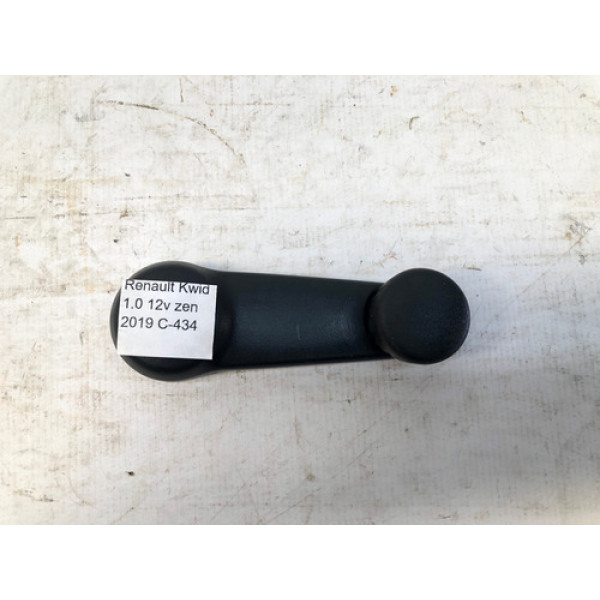 Manivela Abertura Vidro Renault Kwid 2017 2024 Preto