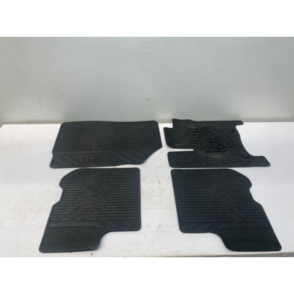 Jogo Tapete Original Renault Logan 2019 2024 Pvc Preto