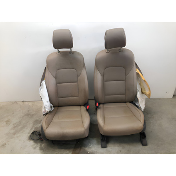 Par Banco Dianteiro New Tucson Gls 2017 2021 Couro Detalhe Bege