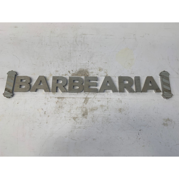 Letras Letreiro Apliques Barbearia Alumínio Set Barbearia