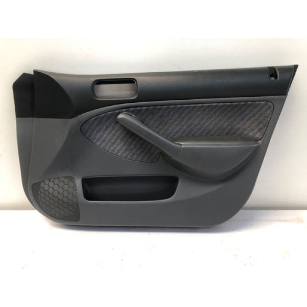 Forro Porta Dianteiro Direito Civic 2001 2006 Tecido Listras Cinza