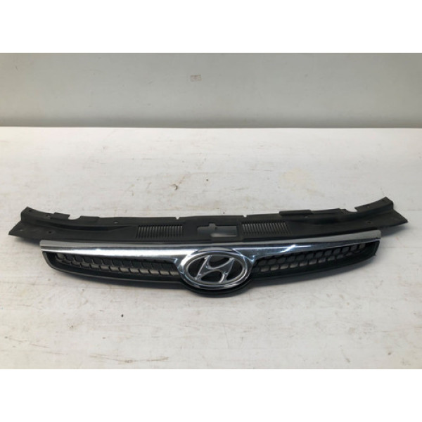 Grade Para Choque Dianteira Superior Hyundai I30 2009 2012 Preto Fosco