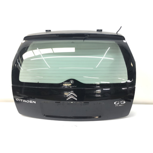 Tampa Traseira Citroen C3 2003 2011 Preto Preto