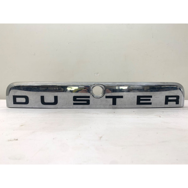 Friso Luz Placa Aplique Tampa Traseira Duster 2011 2014 Cromado