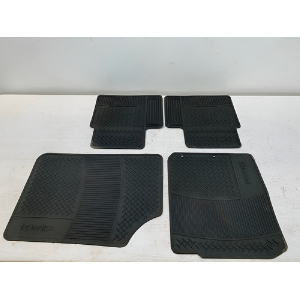 Kit Tapete Interno Borracha Renault Kwid Preto